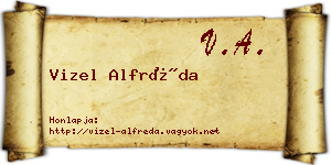 Vizel Alfréda névjegykártya